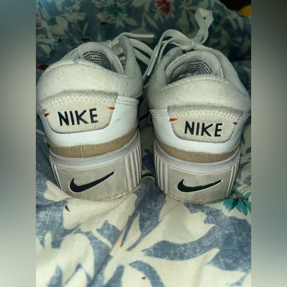 White and Black Nike Platform Sneakers - Picture 3 of 5